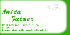 anita fulmer business card